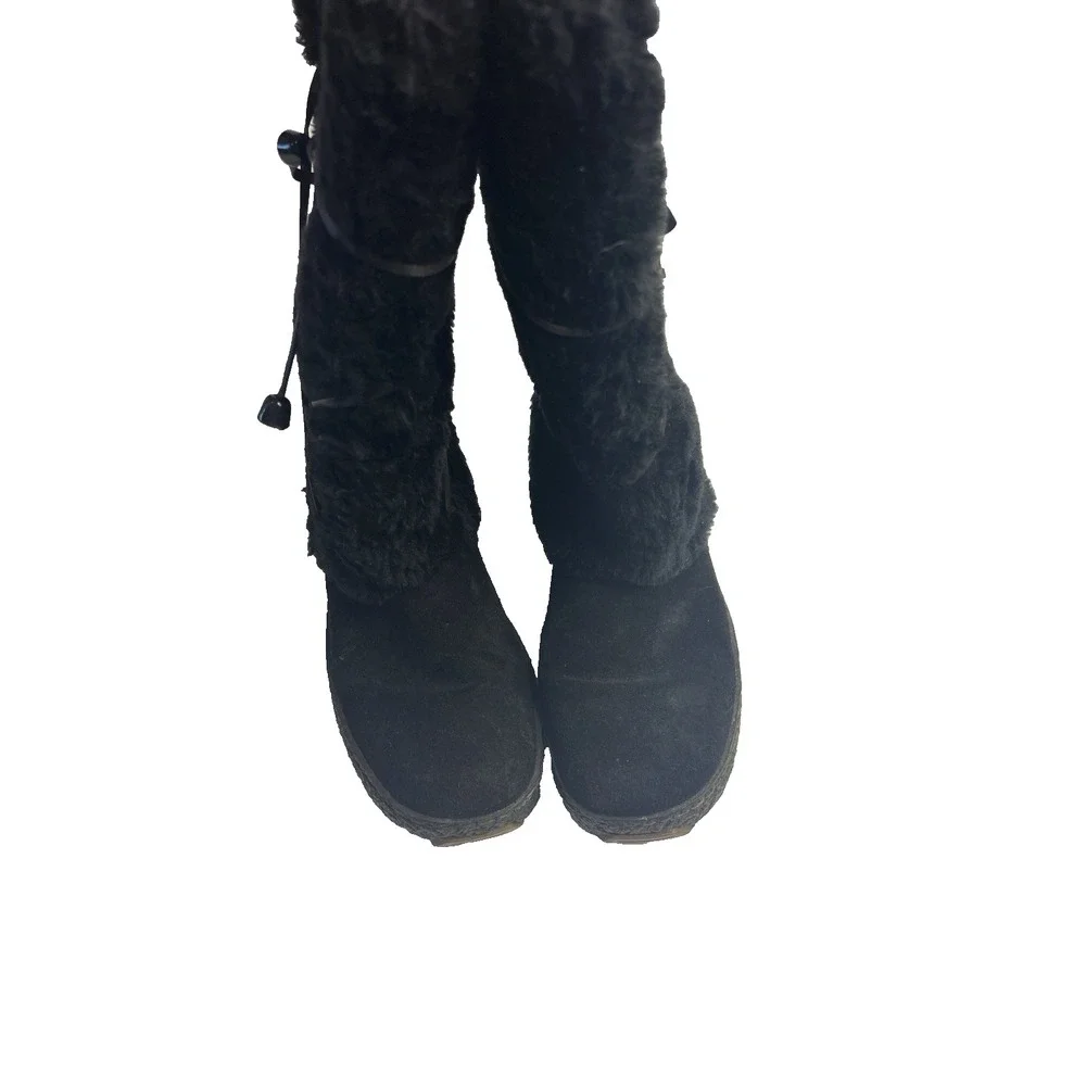 Vtg Oscar Sport Women US 8 EUR 39 Lined Boots Apres Black Ski Hiking Snow Rave